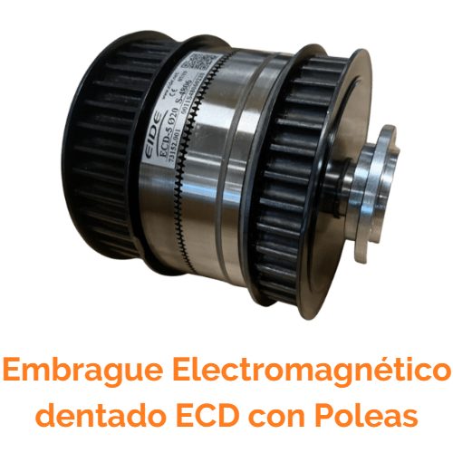 Embrague electromagnético dentado ECD con Poleas